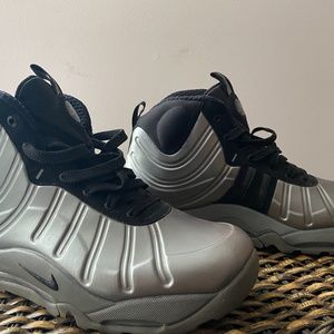 nike air Bakin foamposite metallic pewter men shoes size 10.5